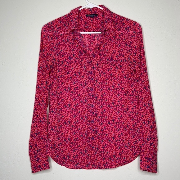 American Eagle Outfitters Tops - American Eagle Pink Multi-Color Long Sleeve Shirt